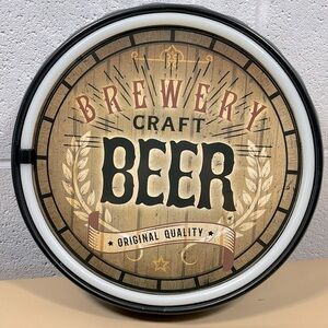 NIB 12 inch cap shaped LED craft brewery beer sign​​​​​​